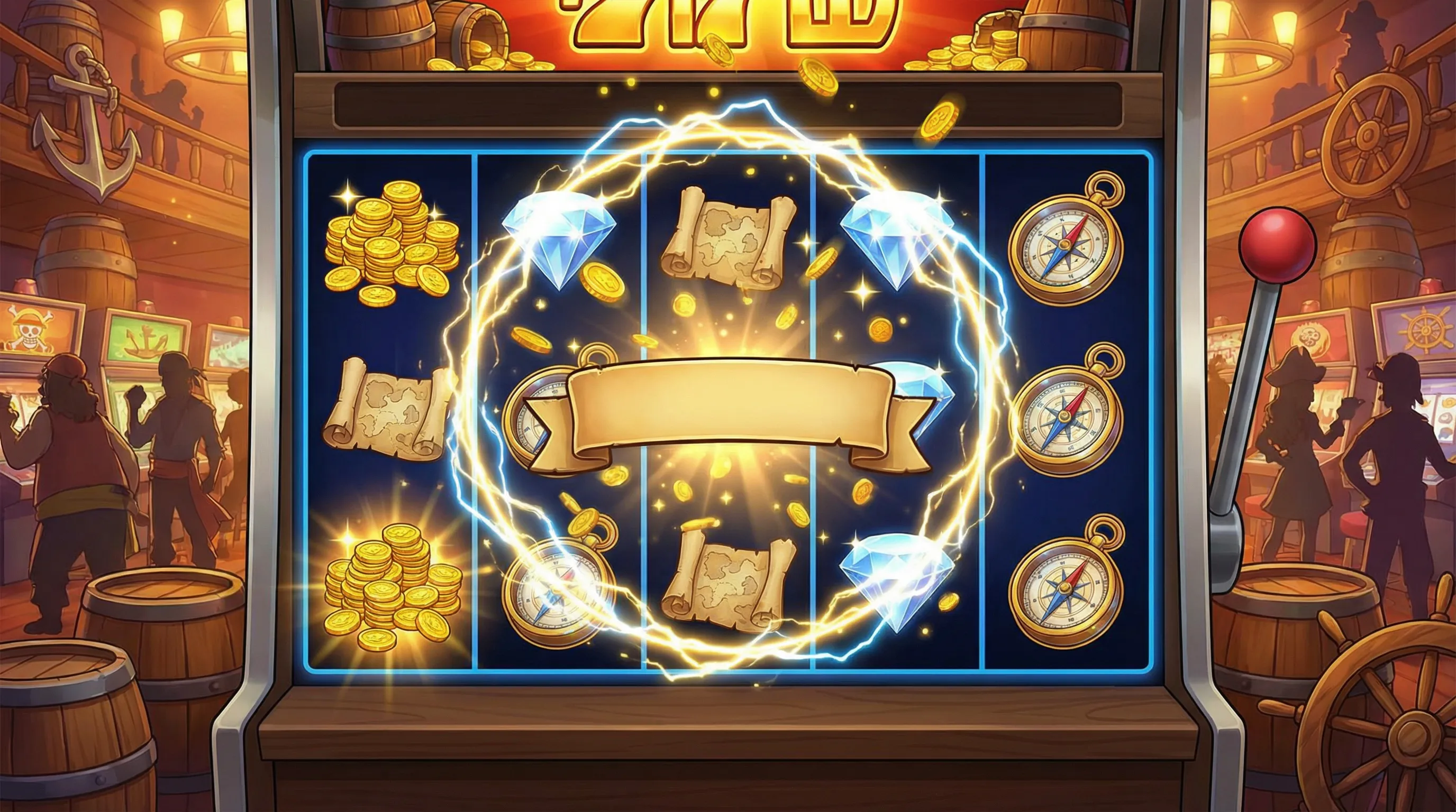 Caça-Níqueis - Jogos de slot com temas de tesouro pirata